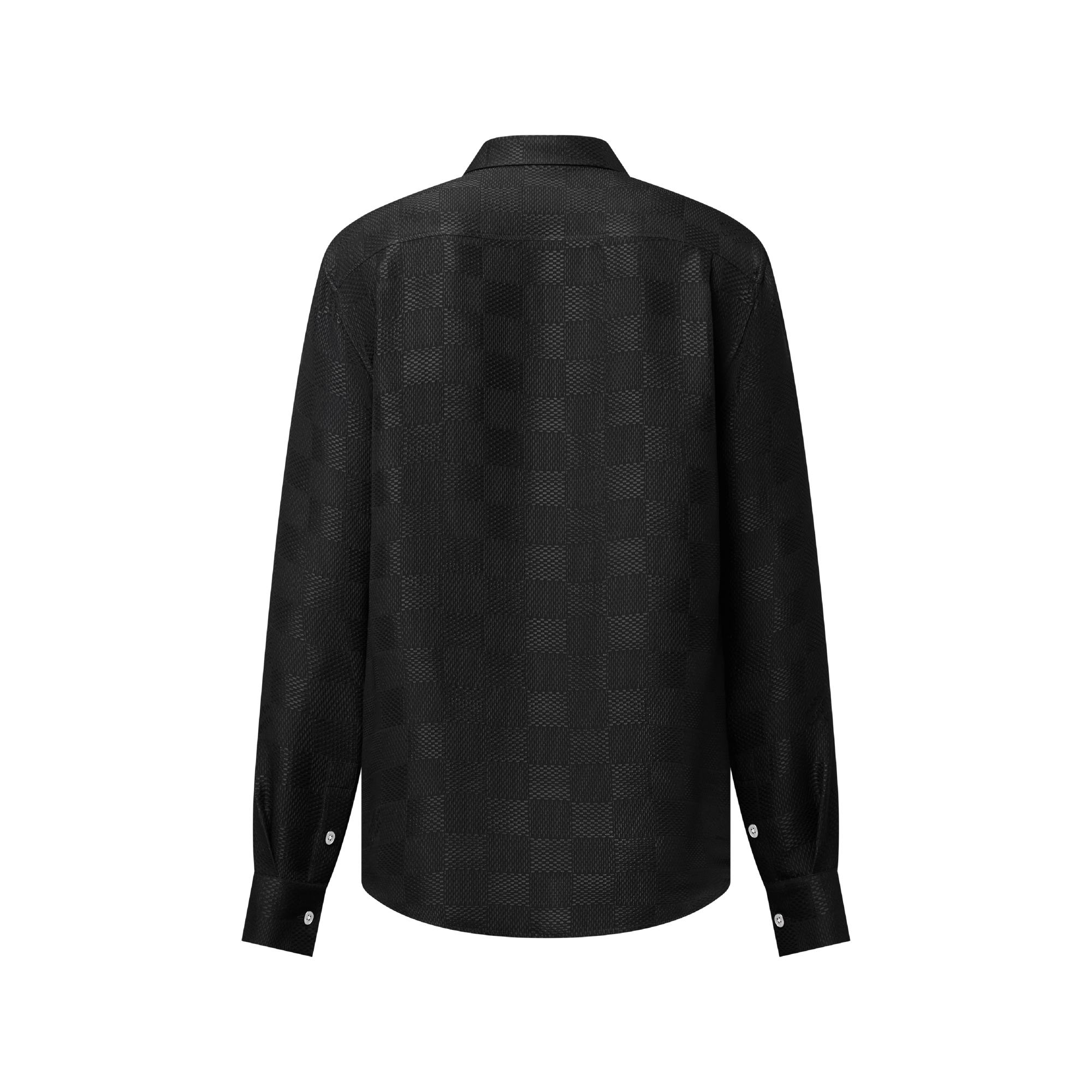 Jacquard Damier Long-Sleeved Silk Shirt - Ready-to-Wear | Louis